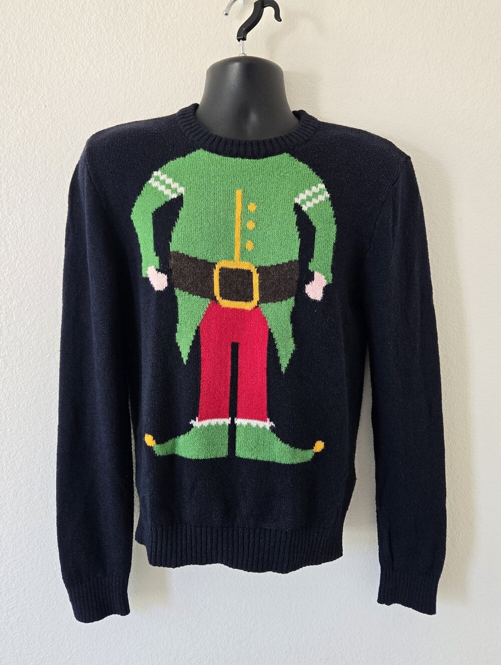 Vintage Abercrombie& Fitch  Elf Ugly Sweater‎ Christmas  Unisex Medium Knitted